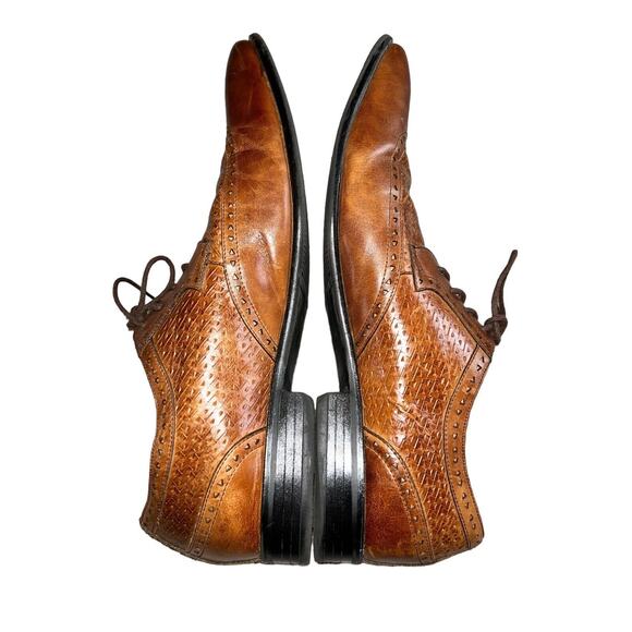 Stacy Adams Brown Leather Wingtip Lace Up Mens Dress Shoes Size US 13M - Picture 9 of 14